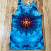XS Tank Top | Lotus Mandala Tank Top | Galaxy Ice Dye Shirt | Psychedelic Shirt | Yoga Tank Top | Festival Apparel | Trippy Hippie Shirt