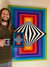 Full Spectrum Mood Mat | Original Artwork | Acrylic Painting | Psychedelic Art Print | Functional Art | Geometric Art