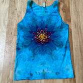 XS Tank Top | Lotus Mandala Tank Top | Galaxy Ice Dye Shirt | Psychedelic Shirt | Yoga Tank Top | Festival Apparel | Trippy Hippie Shirt