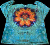 4XL Shirt | Handmade Mandala Shirt | Trippy Tie Dye Tee | Lotus Flower Shirt | Oversized Tee | Psychedelic Shirt | Long Sleeve Yoga Tee