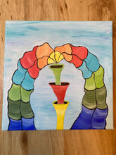 Original Psychedelic Painting | Acrylic Wall Art | Trippy Canvas Art | Surreal Painting | Psytrance Artwork | Geometric Wall Art