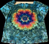 5XL Shirt | Handmade mandala Shirt | Trippy Tie Dye Tee | Super Spiral Shirt | Oversized Tee | Psychedelic Shirt | Long Sleeve Yoga Tee