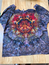 4XL Shirt | Handmade Mandala Shirt | Trippy Tie Dye Tee | Lotus Flower Shirt | Oversized Tee | Psychedelic Shirt | Long Sleeve Yoga Tee
