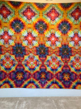 Psychedelic Wall Hanging | Trippy Tie Dye Tapestry | Ice Dye Tapestry | Fractal Tapestry | Above Bed Decor | Psytrance Art