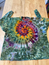 4XL Shirt | Handmade Spiral Swirl Shirt | Trippy Tie Dye Tee | Lotus Flower Shirt | Oversized Tee | Psychedelic Shirt | Long Sleeve Yoga Tee