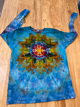 Large Shirt | Handmade Mandala Shirt | Trippy Tie Dye Tee | Lotus Flower Shirt | Oversized Tee | Psychedelic Shirt | Long Sleeve Yoga Tee