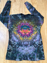 Large Shirt | Handmade Mandala Shirt | Trippy Tie Dye Tee | Lotus Flower Shirt | Oversized Tee | Psychedelic Shirt | Long Sleeve Yoga Tee