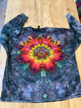 4XL Shirt | Handmade Mandala Shirt | Trippy Tie Dye Tee | Lotus Flower Shirt | Oversized Tee | Psychedelic Shirt | Long Sleeve Yoga Tee
