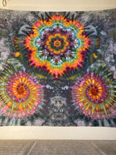 Psychedelic Wall Hanging | Trippy Tie Dye Tapestry | Ice Dye Tapestry | Fractal Tapestry | Above Bed Decor | Psytrance Art