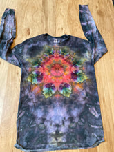 Small Shirt | Handmade Fractal Shirt | Trippy Tie Dye Tee | Lotus Flower Shirt | Oversized Tee | Psychedelic Shirt | Long Sleeve Yoga Tee
