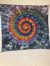 Psychedelic Wall Hanging | Trippy Tie Dye Tapestry | Ice Dye Tapestry | Fractal Tapestry | Above Bed Decor | Psytrance Art