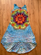 Small Dress | Psychedelic Hippie Dress | High Low Tie Dye Dress | Mandala Flower Tank Dress | Festival Apparel | Galaxy Ice Dye Dress