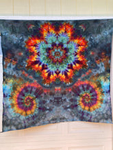 Psychedelic Wall Hanging | Trippy Tie Dye Tapestry | Ice Dye Tapestry | Fractal Tapestry | Above Bed Decor | Psytrance Art