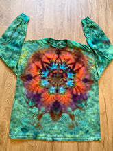 2XL Handmade Mandala Shirt | Trippy Tie Dye Tee | Lotus Flower Shirt | Oversized Tee | Psychedelic Shirt | Long Sleeve Yoga Tee