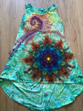 Size XL Dress | Psychedelic Hippie Dress | High Low Tie Dye Dress | Special Image Tank Dress | Festival Apparel | Galaxy Ice Dye Dress