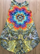 Size 2xl Dress | Psychedelic Hippie Dress | High Low Tie Dye Dress | Mandala Flower Tank Dress | Festival Apparel | Galaxy Ice Dye Dress
