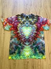 Large Shirt | Fractal Tie Dye Shirt | Psychedelic T Shirt | Galaxy Ice Dye Shirt | Festival Shirt | Mandala Psytrance Shirt | Geode Tie Dye