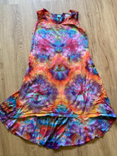 Size Large Dress | Psychedelic Hippie Dress | High Low Tie Dye Dress | Mirror image tank Dress | Festival Apparel | Galaxy Ice Dye Dress