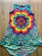 Size 2xl Dress | Psychedelic Hippie Dress | High Low Tie Dye Dress | Mandala Flower Tank Dress | Festival Apparel | Galaxy Ice Dye Dress