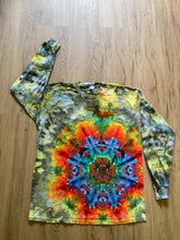 Large Shirt | Handmade Mandala Shirt | Trippy Tie Dye Tee | Lotus Flower Shirt | Oversized Tee | Psychedelic Shirt | Long Sleeve Yoga Tee