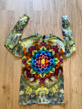 Small Shirt | Handmade Mandala Shirt | Trippy Tie Dye Tee | Lotus Flower Shirt | Oversized Tee | Psychedelic Shirt | Long Sleeve Yoga Tee