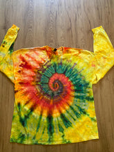 2XL Handmade Spiral swirl Shirt | Trippy Tie Dye Tee | Lotus Flower Shirt | Oversized Tee | Psychedelic Shirt | Long Sleeve Yoga Tee