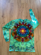 Medium Shirt | Handmade Fractal Shirt | Trippy Tie Dye Tee | Lotus Flower Shirt | Oversized Tee | Psychedelic Shirt | Long Sleeve Yoga Tee