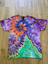 Large Shirt | Spiral Tie Dye Shirt | Psychedelic T Shirt | Galaxy Ice Dye Shirt | Festival Shirt | Mandala Psytrance Shirt | Geode Tie Dye
