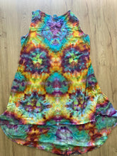 Size 2xl Dress | Psychedelic Hippie Dress | High Low Tie Dye Dress | Mandala Flower Tank Dress | Festival Apparel | Galaxy Ice Dye Dress