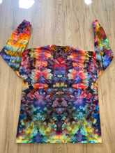 XL Shirt | Handmade fractal Shirt | Trippy Tie Dye Tee | Lotus Flower Shirt | Oversized Tee | Psychedelic Shirt | Long Sleeve Yoga Tee