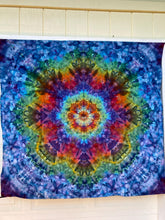 Psychedelic Wall Hanging | Trippy Tie Dye Tapestry | Ice Dye Tapestry | Fractal Tapestry | Above Bed Decor | Psytrance Art