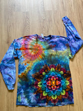 Large Shirt | Handmade Special Mandala Shirt | Trippy Tie Dye | Lotus Flower Shirt | Oversized Tee| Psychedelic Shirt | Long Sleeve Yoga Tee