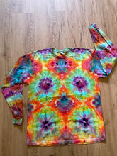 Large Shirt | Handmade fractal Shirt | Trippy Tie Dye Tee | Lotus Flower Shirt | Oversized Tee | Psychedelic Shirt | Long Sleeve Yoga Tee