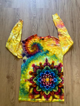Small Shirt | Handmade Special Mandala Shirt | Trippy Tie Dye Tee| Lotus Flower Shirt | Oversized Tee | Psychedelic Shirt | Long Sleeve Yoga