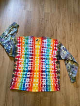 2XL Handmade Fractal Shirt | Trippy Tie Dye Tee | Lotus Flower Shirt | Oversized Tee | Psychedelic Shirt | Long Sleeve Yoga Tee