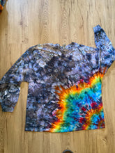 3XL Shirt | Handmade Mandala Shirt | Trippy Tie Dye Tee | Lotus Flower Shirt | Oversized Tee | Psychedelic Shirt | Long Sleeve Yoga Tee