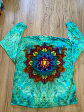 3XL Shirt | Handmade Mandala Shirt | Trippy Tie Dye Tee | Lotus Flower Shirt | Oversized Tee | Psychedelic Shirt | Long Sleeve Yoga Tee