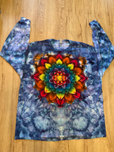 3XL Shirt | Handmade Mandala Shirt | Trippy Tie Dye Tee | Lotus Flower Shirt | Oversized Tee | Psychedelic Shirt | Long Sleeve Yoga Tee