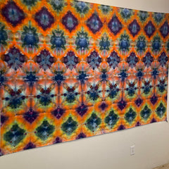 Psychedelic Wall Hanging | Trippy Tie Dye Tapestry | Ice Dye Tapestry | Fractal Tapestry | Above Bed Decor | Psytrance Art