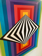 Original Psychedelic Painting | Acrylic Wall Art | Trippy Canvas Art | Surreal Painting | Psytrance Artwork | Geometric Wall Art
