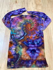 Small Shirt | Handmade Special Mandala Shirt | Trippy Tie Dye Tee| Lotus Flower Shirt | Oversized Tee | Psychedelic Shirt | Long Sleeve Yoga