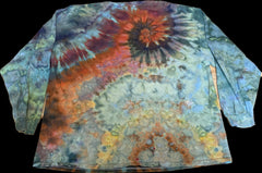 3XL Shirt | Handmade Special Mandala Shirt | Trippy Tie Dye | Lotus Flower Shirt | Oversized Tee | Psychedelic Shirt | Long Sleeve Yoga Tee