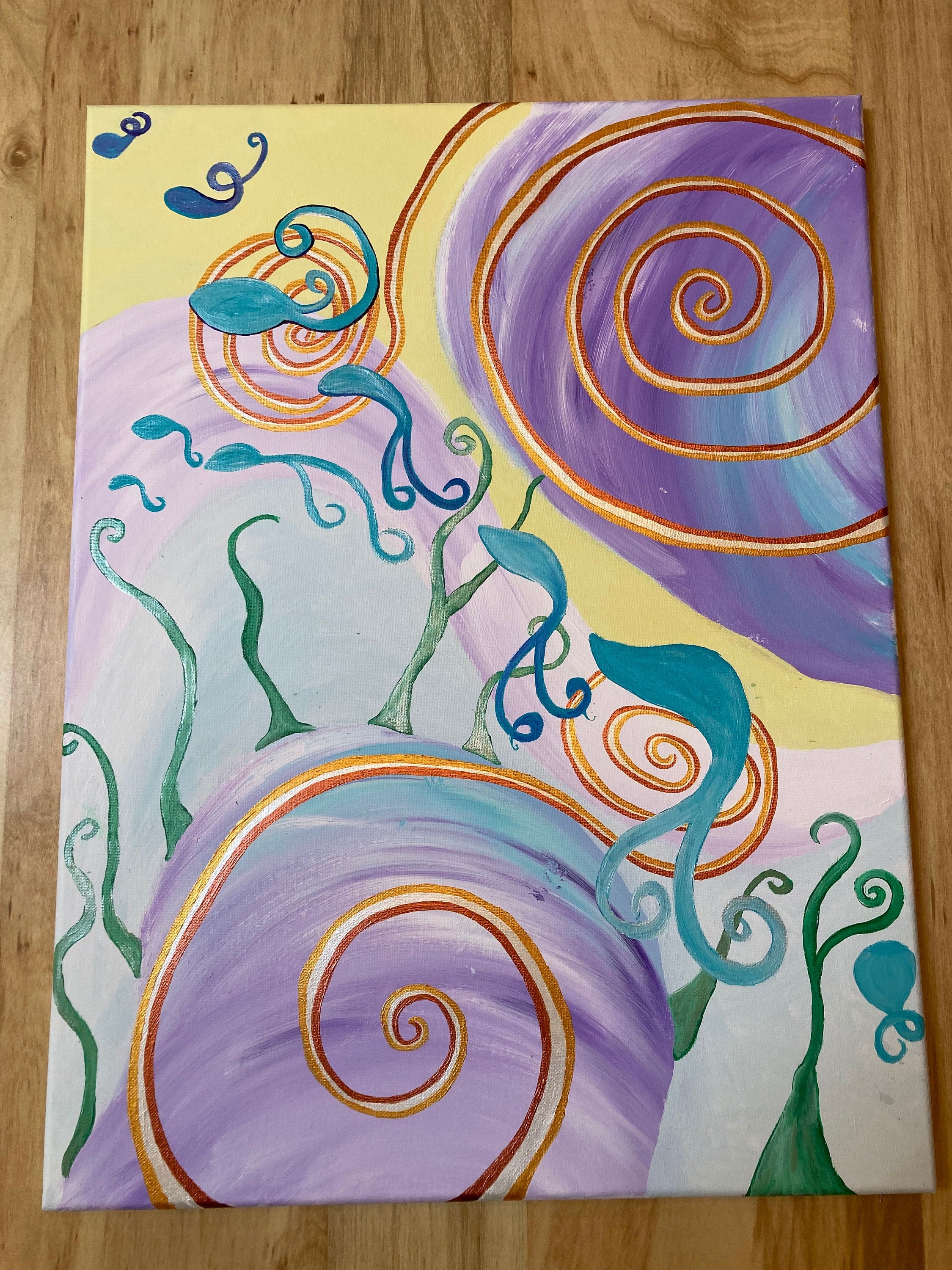 Original Psychedelic Painting | Acrylic Wall Art | Trippy Canvas Art | Surreal Painting | Psytrance Artwork | Ocean Wall Art