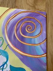 Original Psychedelic Painting | Acrylic Wall Art | Trippy Canvas Art | Surreal Painting | Psytrance Artwork | Ocean Wall Art
