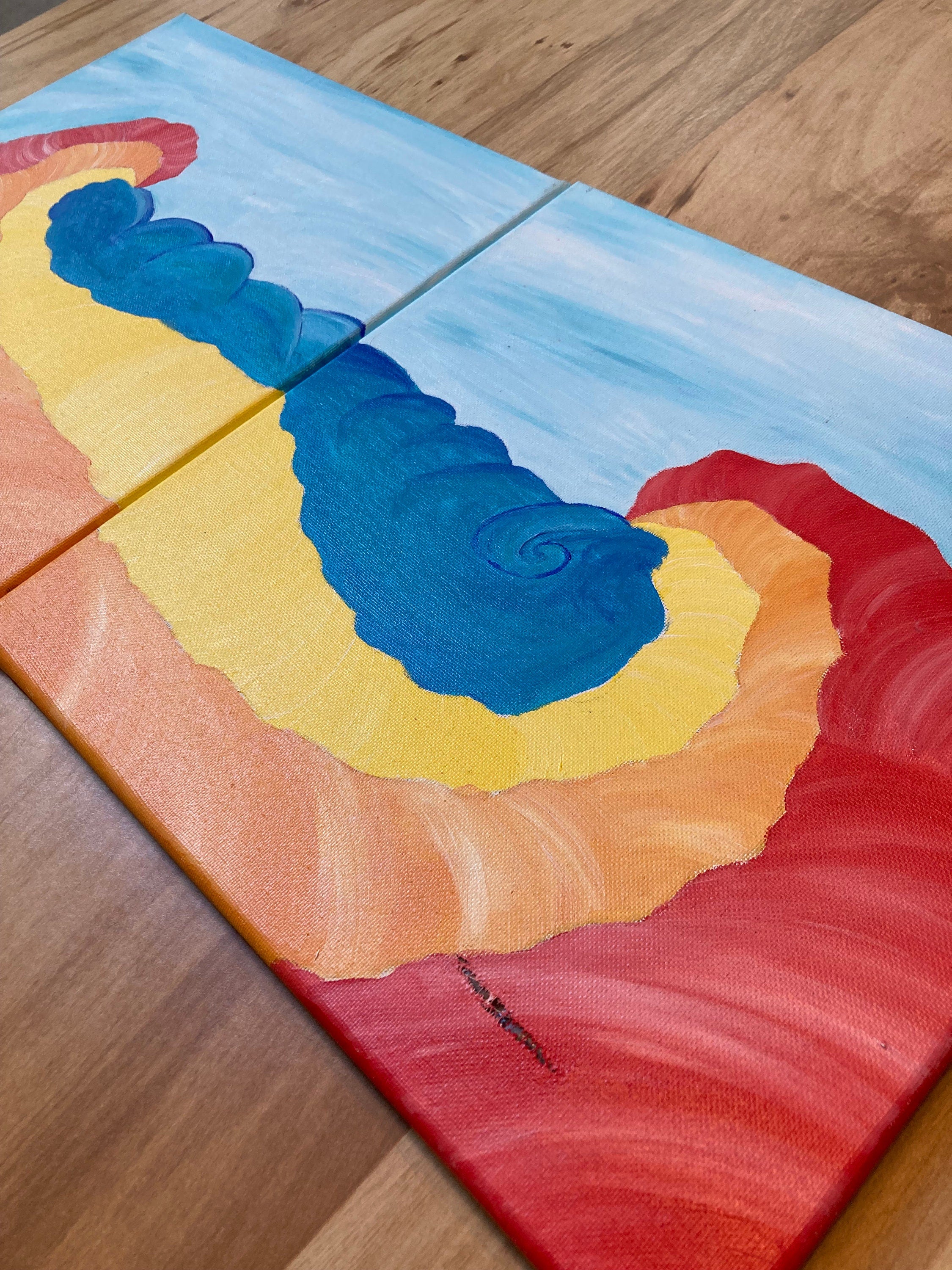 Original Psychedelic Painting | Acrylic Wall Art | Trippy Canvas Art | Surreal Painting | Psytrance Artwork | Geometric Wall Art