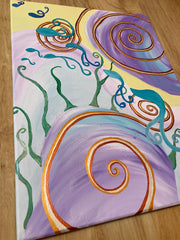 Original Psychedelic Painting | Acrylic Wall Art | Trippy Canvas Art | Surreal Painting | Psytrance Artwork | Ocean Wall Art