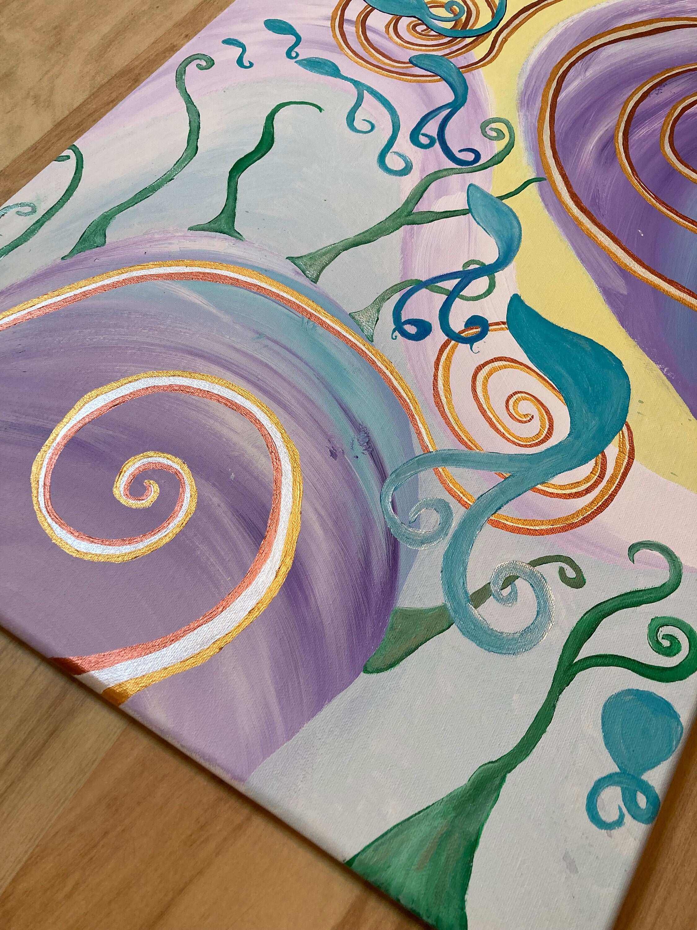 Original Psychedelic Painting | Acrylic Wall Art | Trippy Canvas Art | Surreal Painting | Psytrance Artwork | Ocean Wall Art