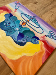 Original Psychedelic Painting | Acrylic Wall Art | Trippy Canvas Art | Surreal Painting | Psytrance Artwork | Geometric Wall Art