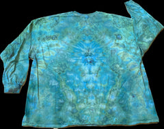 4XL Shirt | Handmade Mandala Shirt | Trippy Tie Dye Tee | Lotus Flower Shirt | Oversized Tee | Psychedelic Shirt | Long Sleeve Yoga Tee