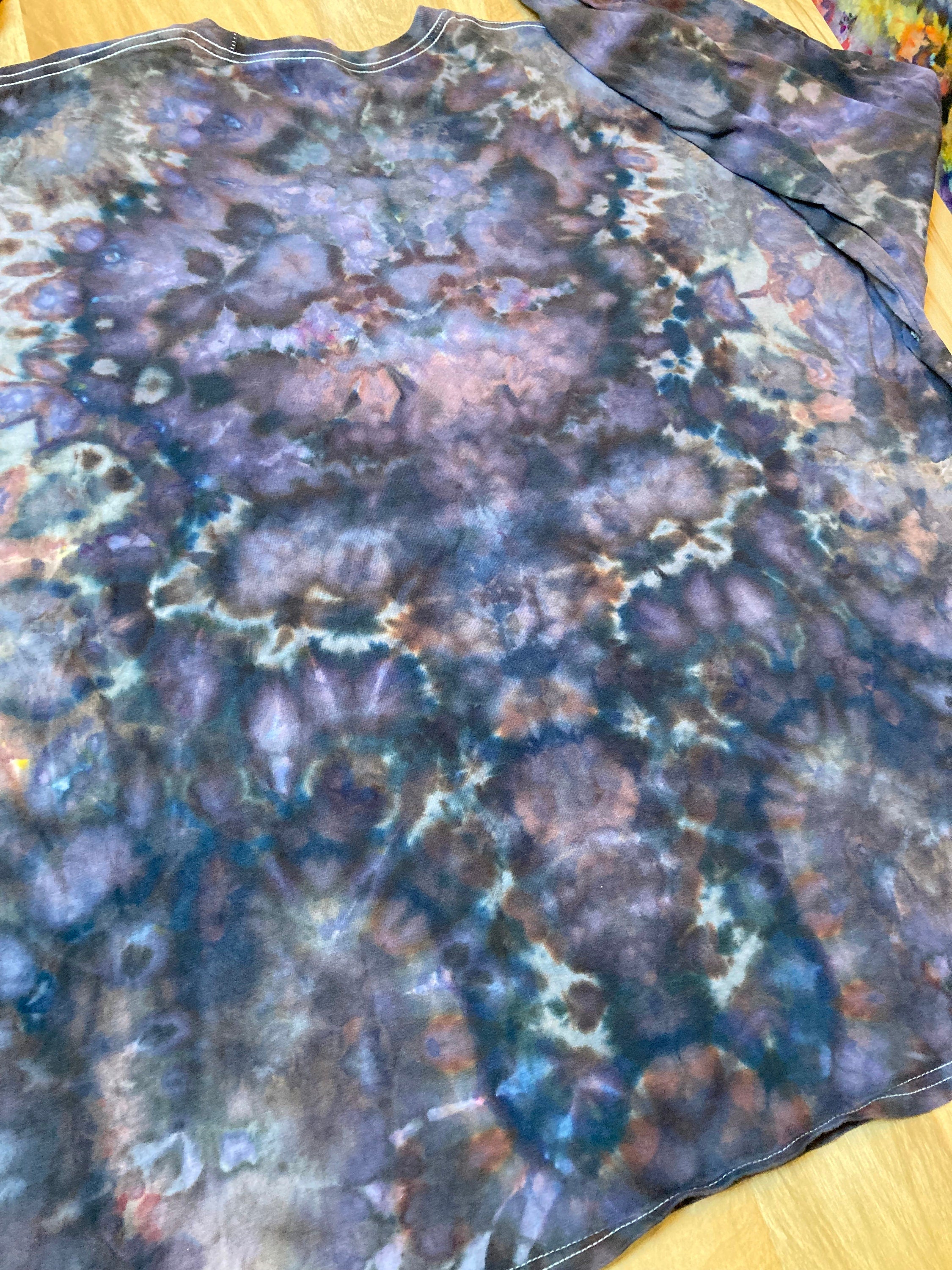 4XL Shirt | Handmade Mandala Shirt | Trippy Tie Dye Tee | Lotus Flower Shirt | Oversized Tee | Psychedelic Shirt | Long Sleeve Yoga Tee